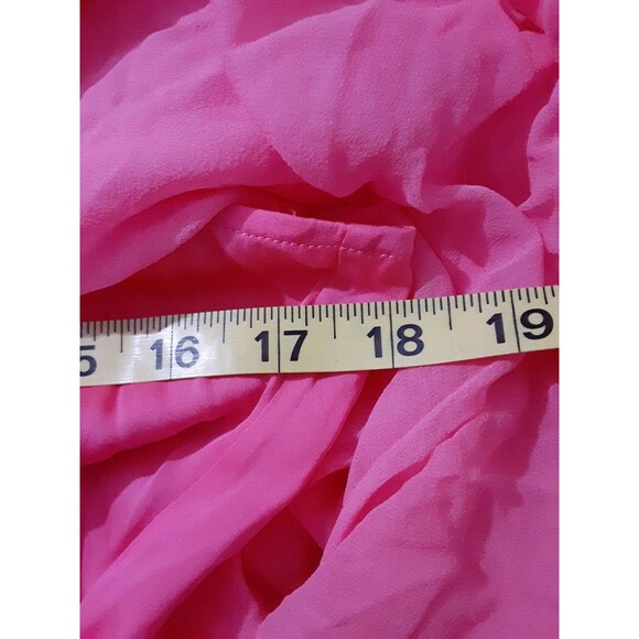 Diane Von Furstenberg Blouse Women Size 6 Pink Silk Layered V Neck Tunic - Picture 11 of 14